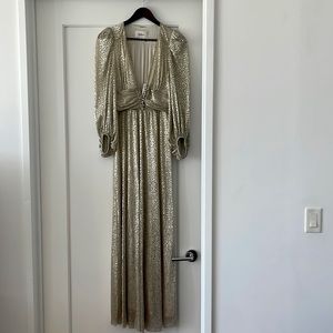 Bash robe celie in gold.  Size small. Never worn.  $620 purchase price.